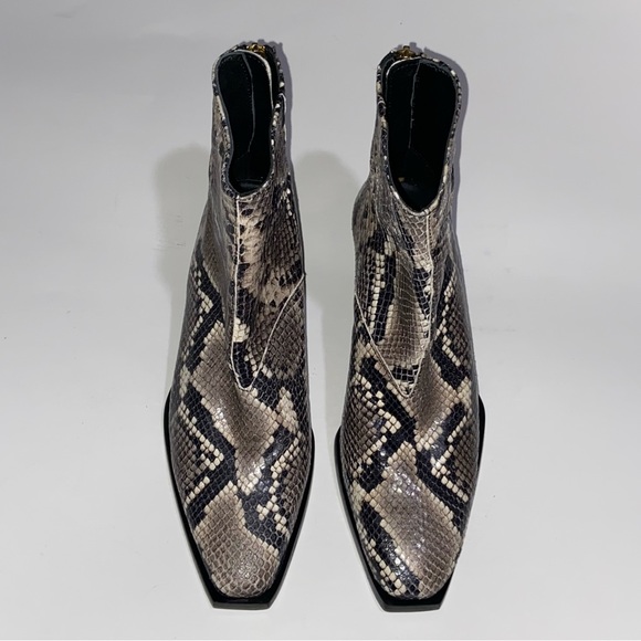ALL SAINTS LENORA SNAKE PRINT LEATHER BOOTS Bootie Women’s SIZE 8 & 11 - Picture 2 of 14